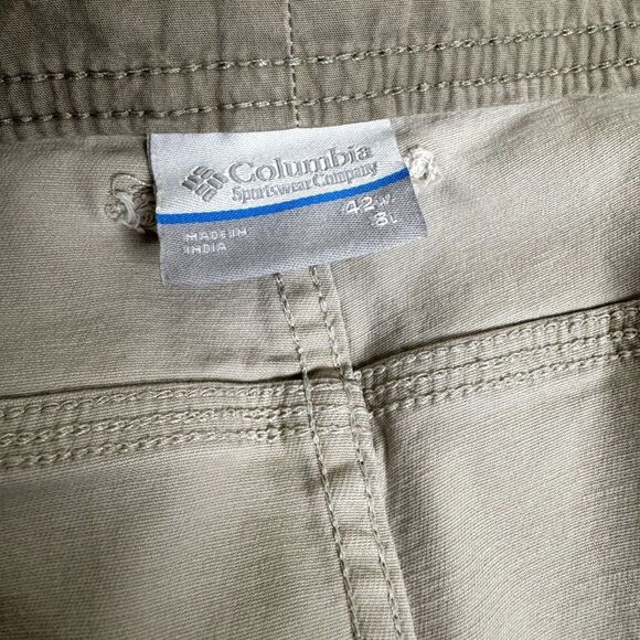 Columbia Mens Cargo Carpenter Shorts Khaki Tan 42 x 8 bf - Picture 7 of 8